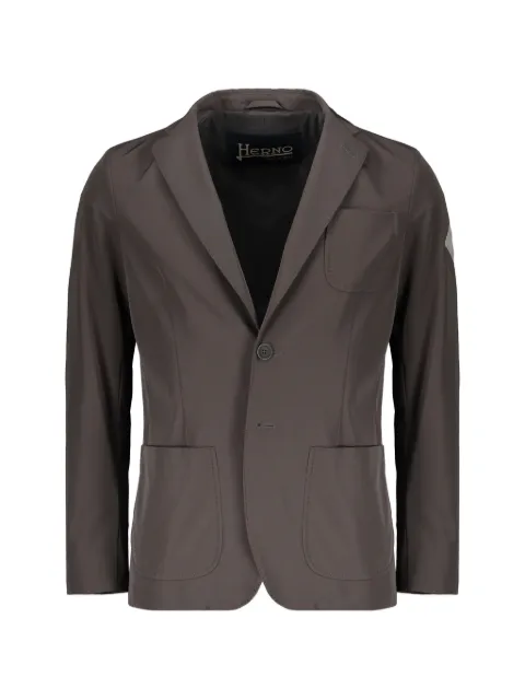 Herno notch-lapel patch-pocket blazer Grey GA0006UCB12545S