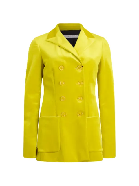 Philosophy Di Lorenzo Serafini double-breasted velvet blazer Yellow A05055728