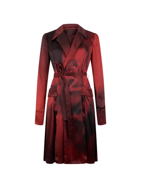 Alberta Ferretti ombre-print silk jacket Red A04435151