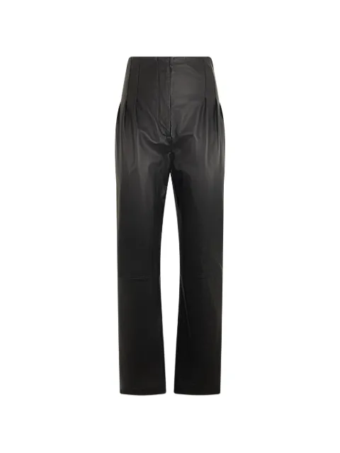 Alberta Ferretti pleated leather trousers Black A37095175