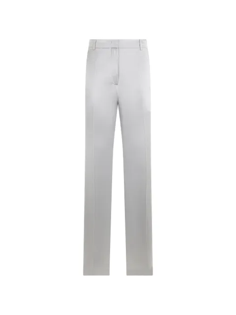 Alberta Ferretti slim-fit silk trousers Grey A03225117