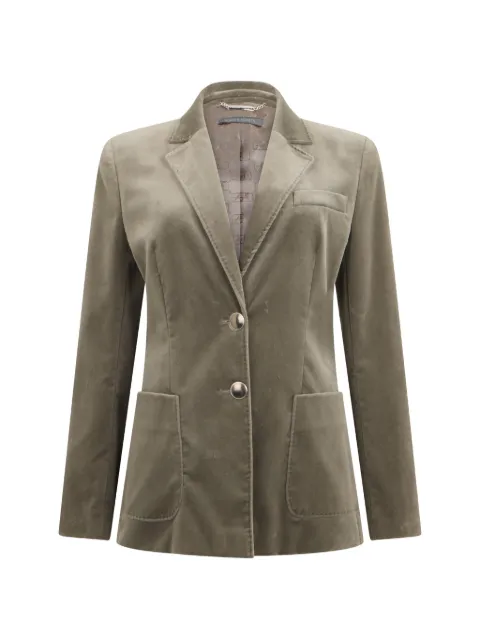 Alberta Ferretti fitted notched-collar blazer Green A05035135