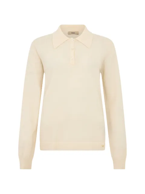 Herno button-fastening long-sleeve polo top Neutrals MPL00001D70102