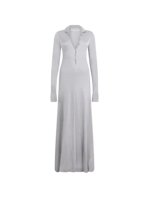 Philosophy Di Lorenzo Serafini button-fastening V-neck maxi dress Grey A04967107