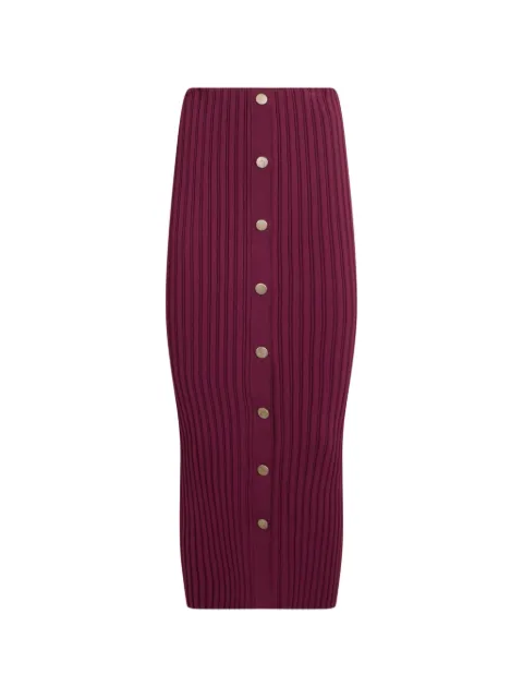 Philosophy Di Lorenzo Serafini ribbed-knit button-front skirt Red A01817102