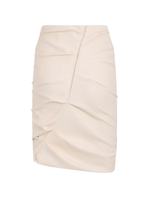 Philosophy Di Lorenzo Serafini ruched-design asymmetric-hem skirt Neutrals A01097140