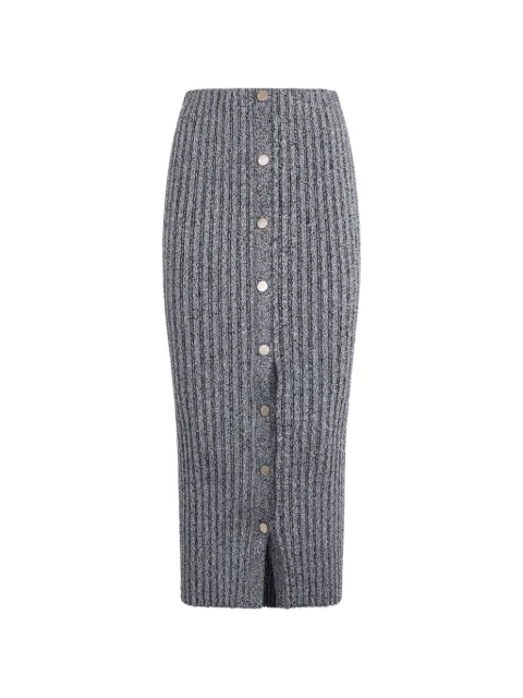 Philosophy Di Lorenzo Serafini button-up ribbed-knit skirt Grey A01817102