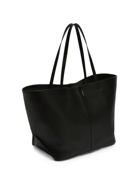 Jil Sander Linea large leather tote bag with centre piping and embossed Jil Sander logo Black J07WC0044P9306