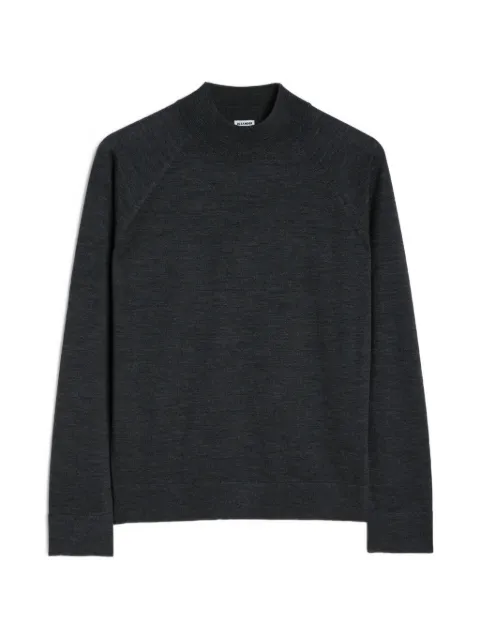 Jil Sander mock-neck slim-fit lightweight-wool sweater Grey J22GP0308J14857