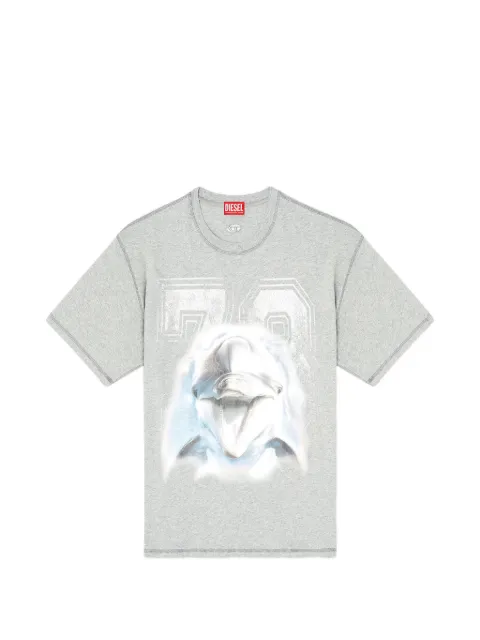 Diesel relaxed T-shirt with dolphin graphic Grey A211340QIAM