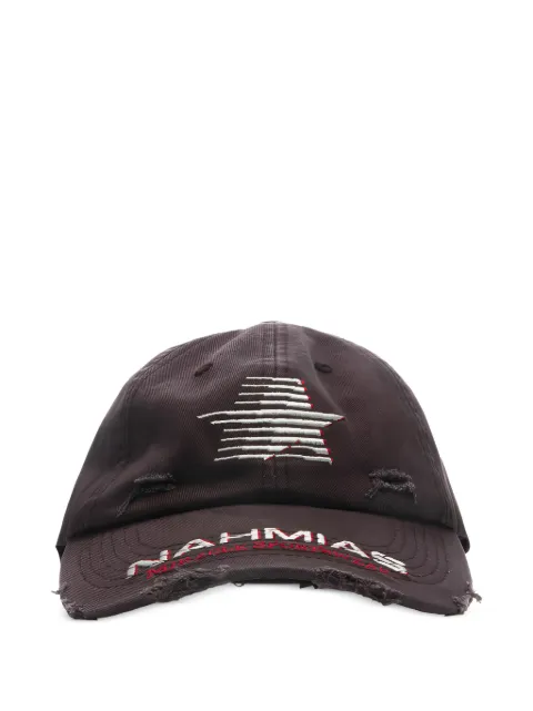 Nahmias Miracle distressed-finish baseball hat Black TR9L3023