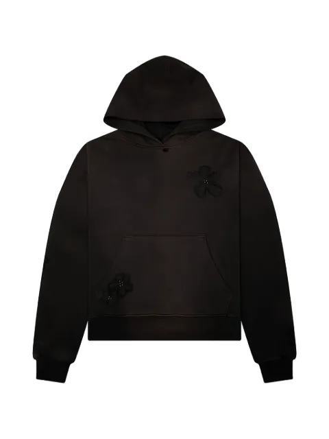 Nahmias flower-patch hoodie Black Y27H21L19007