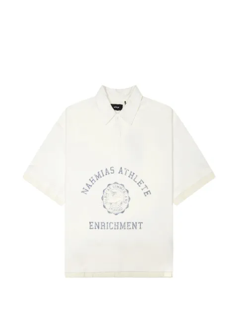 Nahmias logo-print polo shirt White Y43S27L17106