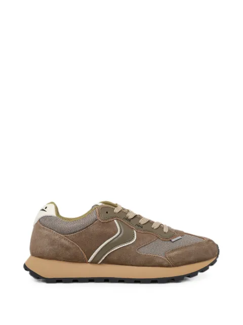 Voile Blanche panelle-design sneakers Brown 2020134011D76SUEDEDELAVEFABRICDARKBROWNMILITARYGREEN