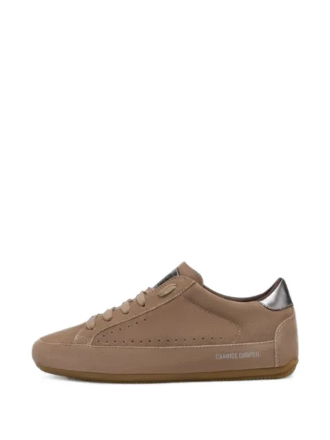 Candice Cooper Dafne F perforated-detail metallic-trim sneakers Brown 2018611350E12