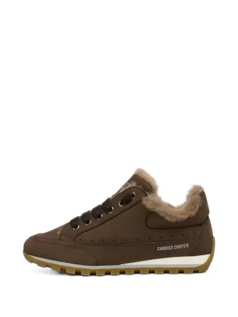 Candice Cooper Runlo Track shearling-lined leather sneakers Brown 2017954050D01