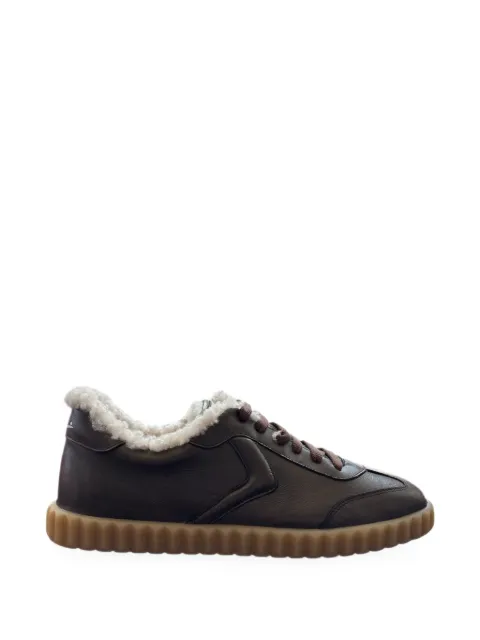 Voile Blanche almond-toe sneakers Brown 2018641140D01BRUSHEDSKINDARKBROWN