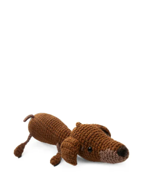 Nahmias dog-motif keychain Brown KW42A9251