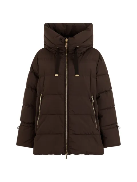 Moorer Gadia-STP quilted hooded jacket Brown MODPI200001