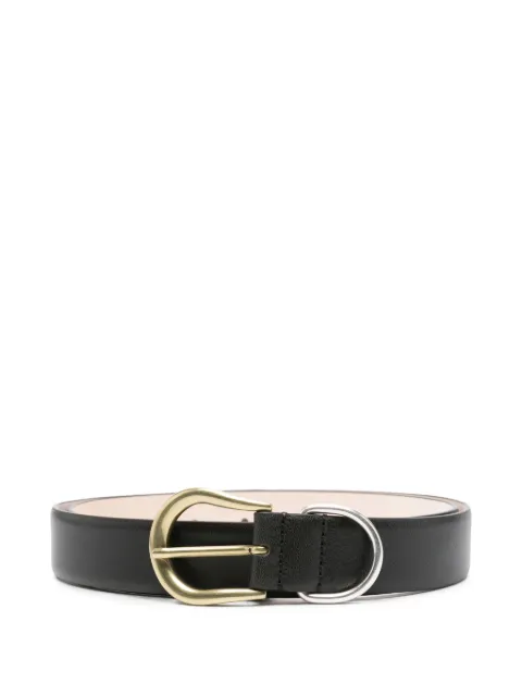 Déhanche Hollyhock grained leather belt Black HOLLYSINGGRAINMAN