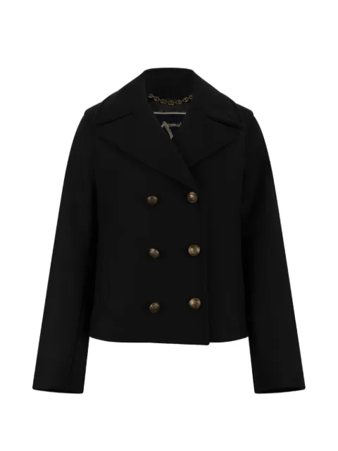 Sealup double-breasted peacoat jacket Black 56092BIS757336