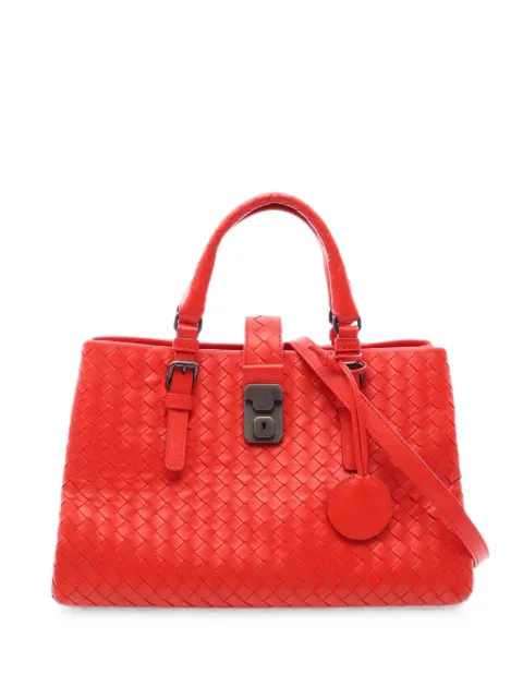 Bottega Veneta Pre-Owned 2000-2015 Small Nappa Intrecciato Roma satchel Red DAPZ4JYMO0XXHRHO