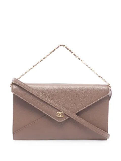 CHANEL Pre-Owned 2021-2026 CC Calfskin Envelope Flap satchel Grey 7ST58FZYJHO3QOMI