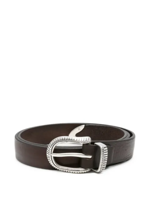 ERALDO engraved-buckle leather belt Brown 31430
