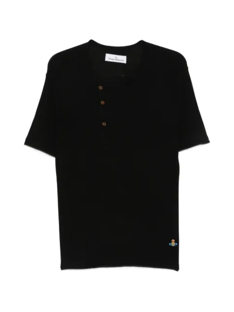 Vivienne Westwood Orb asymmetric-neck T-shirt Black 2G01000LJ00BO