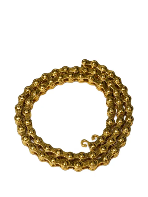 Christian Dior Pre-Owned 2000 industrial multi-row bicycle chain necklace Gold DPFA9410
