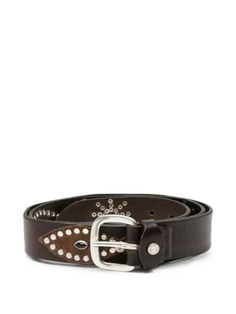 ERALDO stud-embellished leather belt Brown 41835