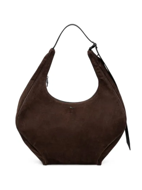 PUMA x _J.L-A.L_ suede logo-print holdall bag Brown 092434
