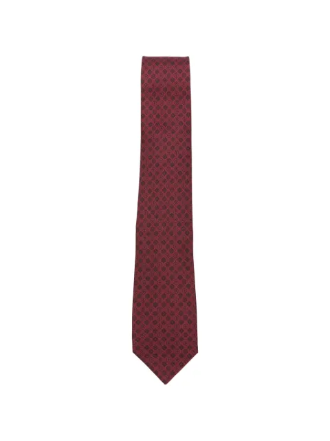 Ferragamo geometric-print tie Red 797325