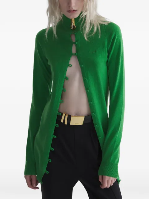 Mugler emerald cashmere open cardigan Green 26W2TO09331144