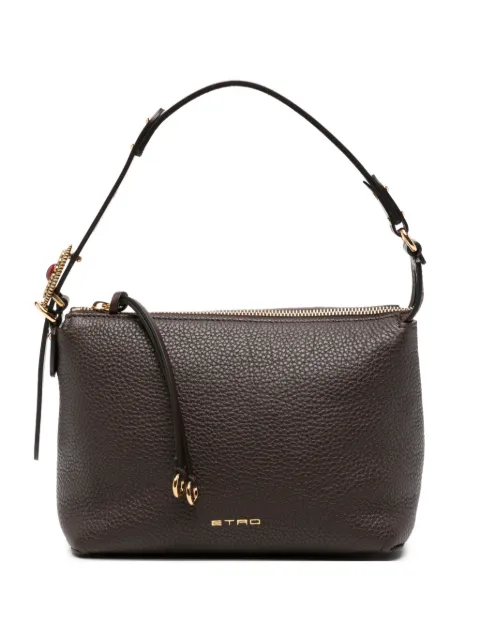 ETRO grainy leather shoulder bag Brown WP1B0046AP12H