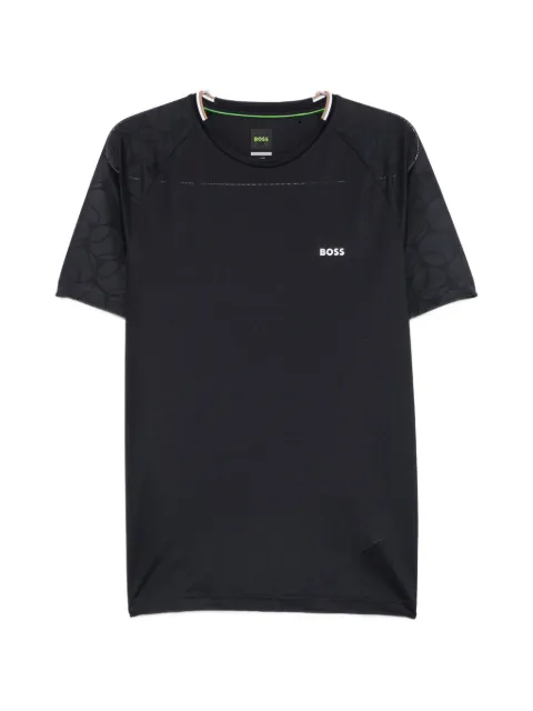 BOSS logo-print raglan-sleeve T-shirt Blue 50564766