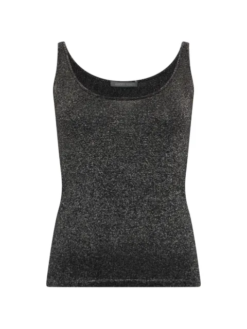 Alberta Ferretti metallic-effect sleeveless top Black A08835106