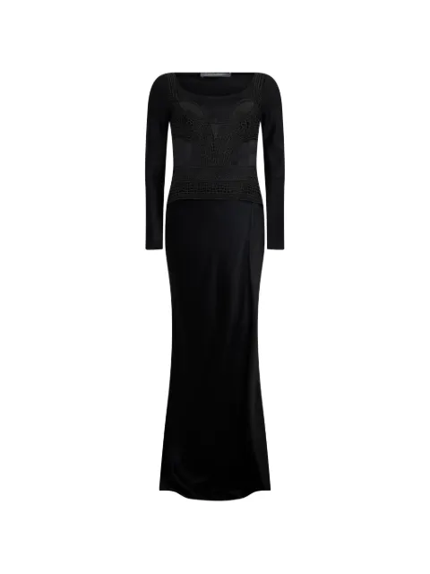 Alberta Ferretti long-sleeved maxi dress Black A04535119