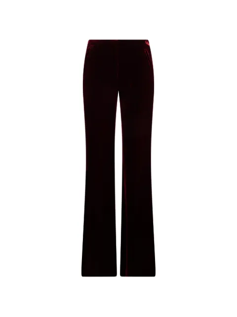 Alberta Ferretti velvet flared trousers Red A03125139