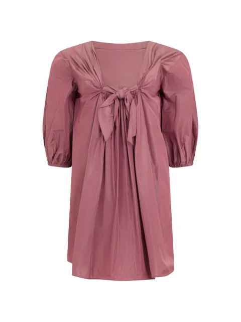 Alberta Ferretti bow-detail mini dress Pink A02026620