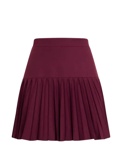 Alberta Ferretti high-waisted pleated mini skirt Red A01035123