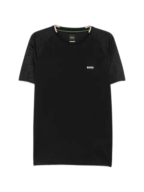 BOSS logo-print raglan-sleeve T-shirt Black 50564766