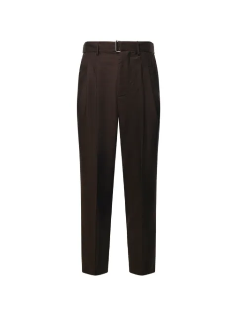Giuliano Galiano belted pleated tailored trousers Brown JOSEMORO