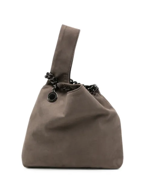 Stella McCartney Falabella chain-trim clutch bag Grey 7B0205WP0543