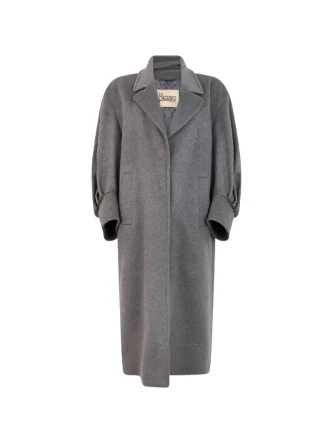Herno puffed-sleeve cashmere coat Grey CA000552D38103