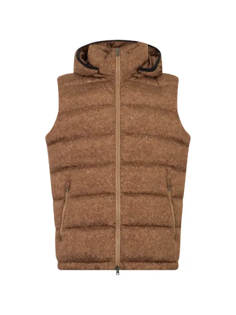 Herno quilted hooded gilet Brown PI001185U12656P