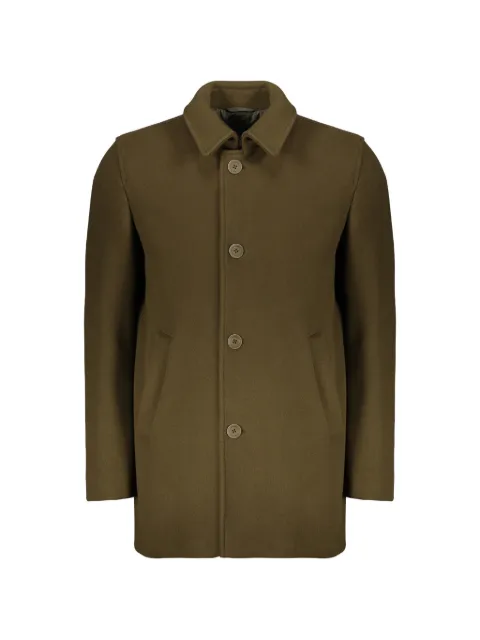 Herno button-fastening spread-collar coat Green CA00001UO33222