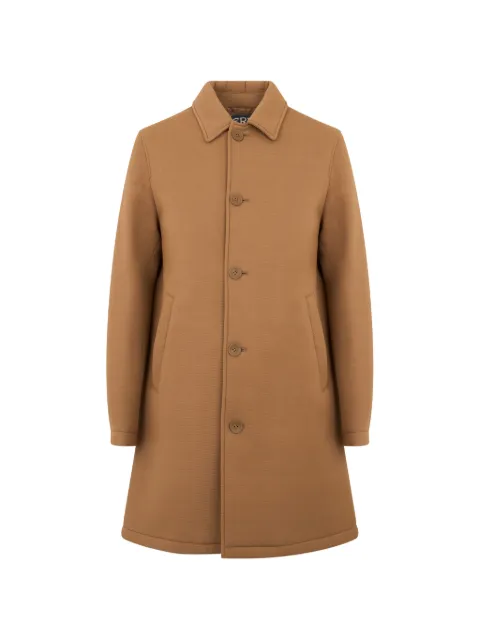 Herno button-fastening single-breasted coat Brown CA000145U39500