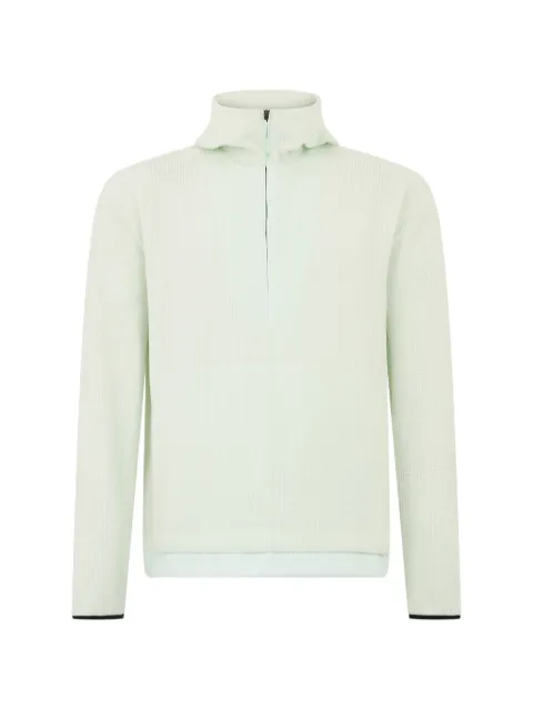 Herno waffle-knit quarter-zip sweatshirt Neutrals JG00050UL50074