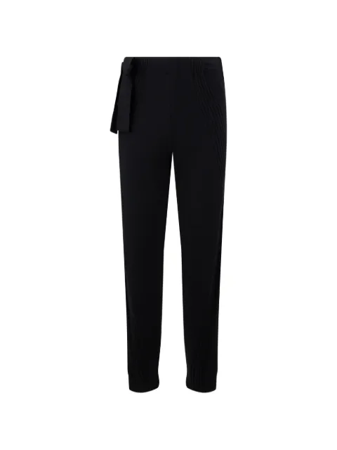 Alberta Ferretti draped-detail straight trousers Black A03805102